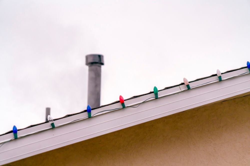 How to hang lights on a metal roof